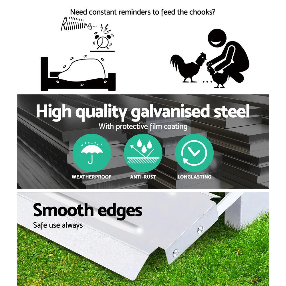 Auto Chicken Feeder Automatic Chook Poultry Treadle Self