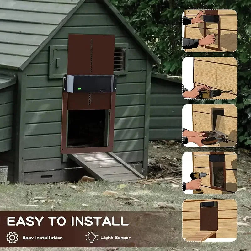 Automatic Chicken Coop Door PCS Light-Sensitive Auto Guard