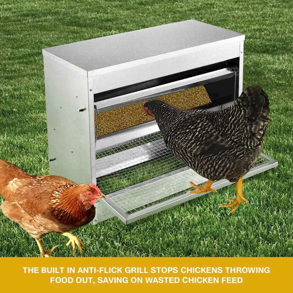 Automatic Chicken Feeder 10kg Chook Poultry Auto Treadle
