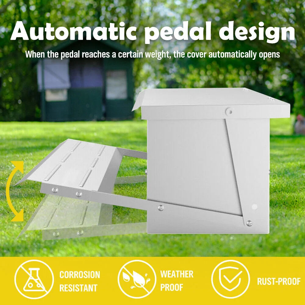 5kg automatic chicken feeder with frame detail shown