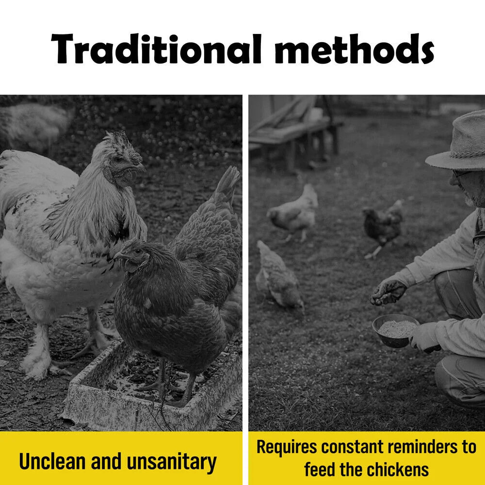 5kg automatic chicken feeder with surface detail shown