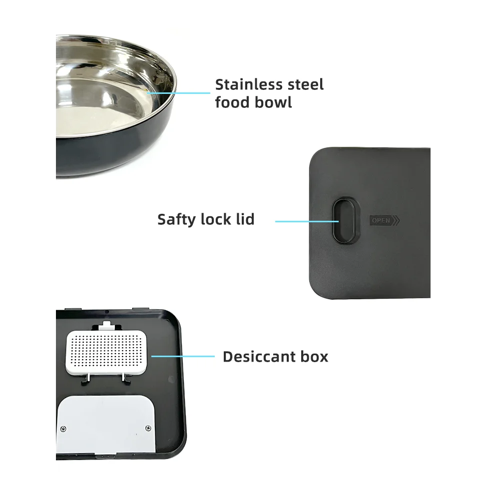 Automatic Digital Pet Feeder 5.6L Visible for Dog Cat