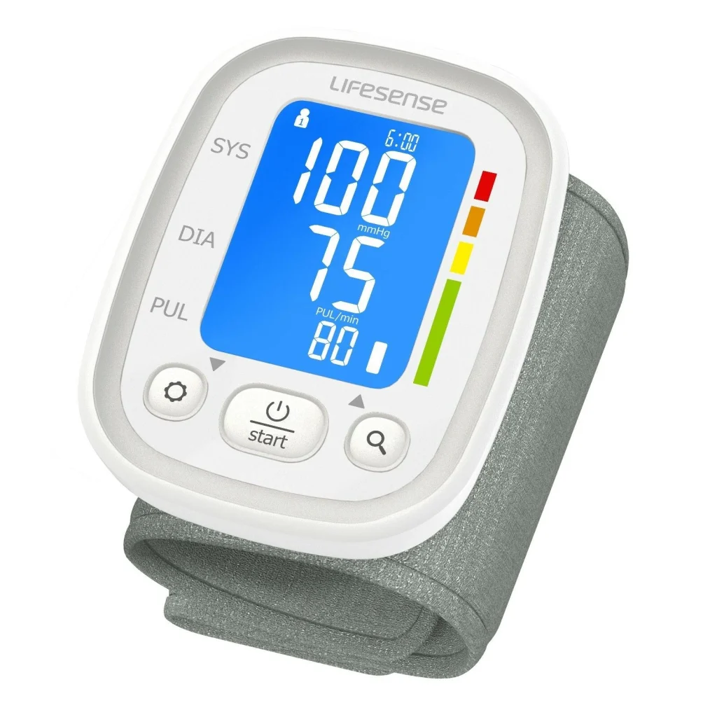 Automatic Digital Wrist Blood Pressure Monitor White