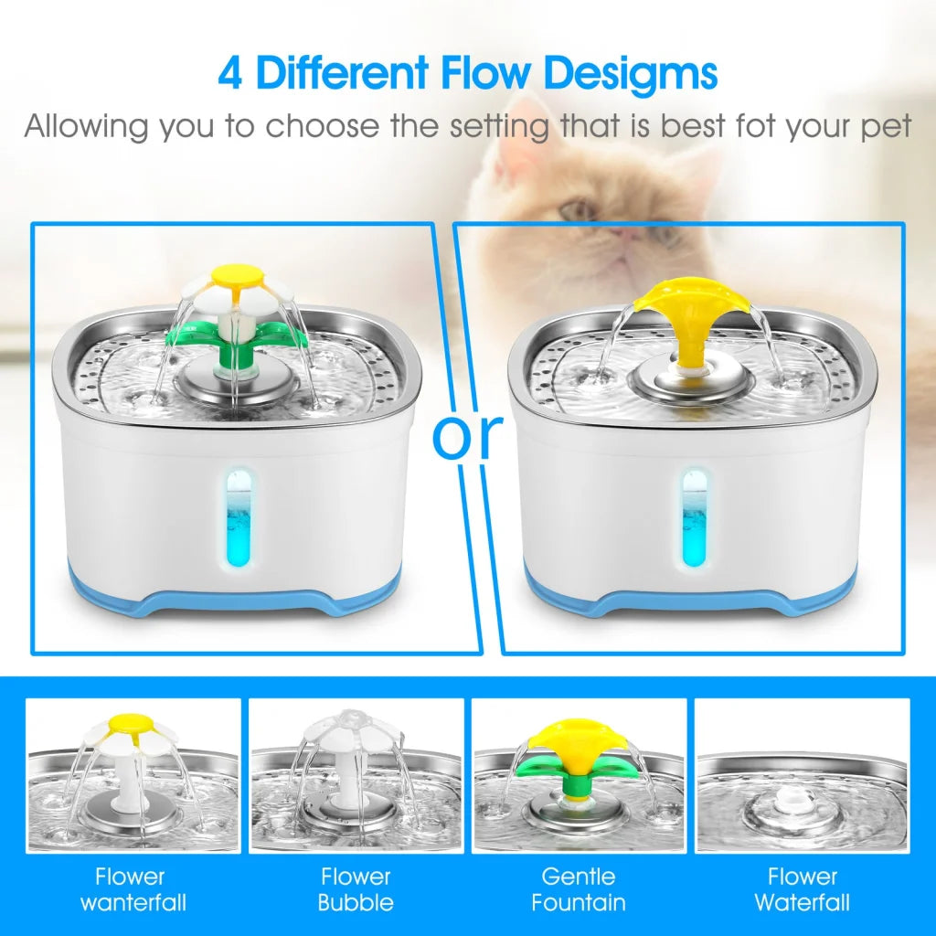 Automatic Pet Water Fountain 2.5L Dog Cat Water Feeder Bowl