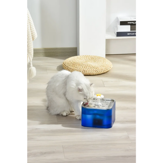 Automatic Pet Water Fountain 3L Dog Cat Stainless Steel