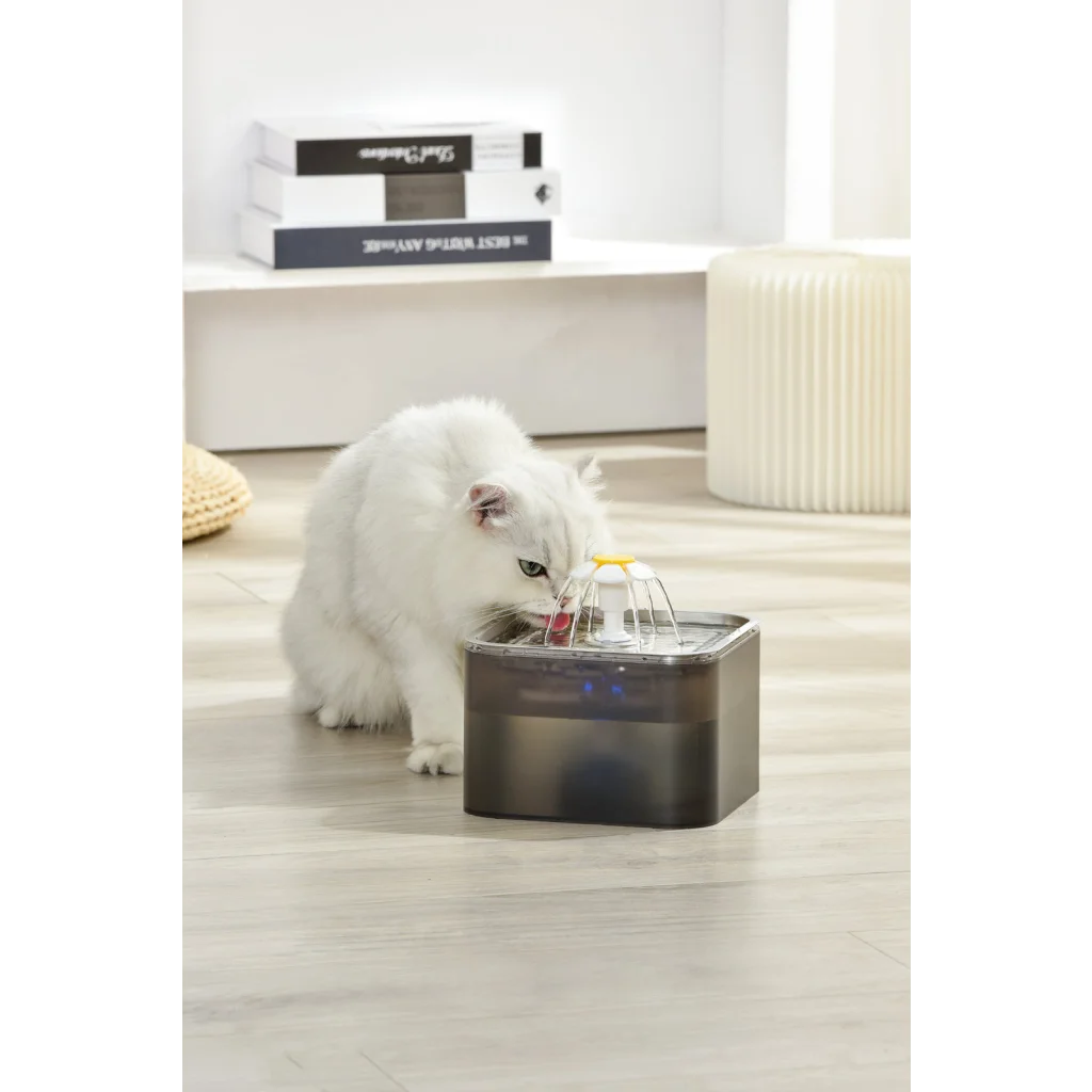 Automatic Pet Water Fountain 3L Dog Cat Stainless Steel