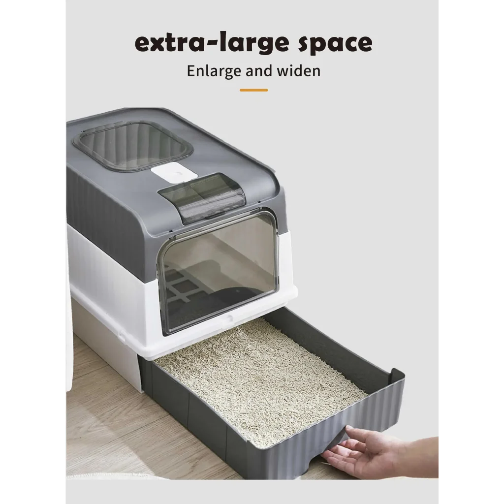 Automatic UV Sterilizing Cat Litter Box -Enclosed Design