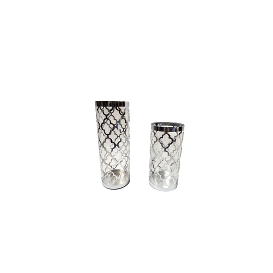 Ava Vase - Set of 2 - Silver - Home & Garden > Decor >