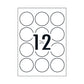 AVERY Label L7105 Round 60mm 12Up - Pack of 10