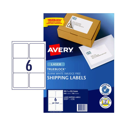 Avery Laser Label L7166 6Up Pack of 100