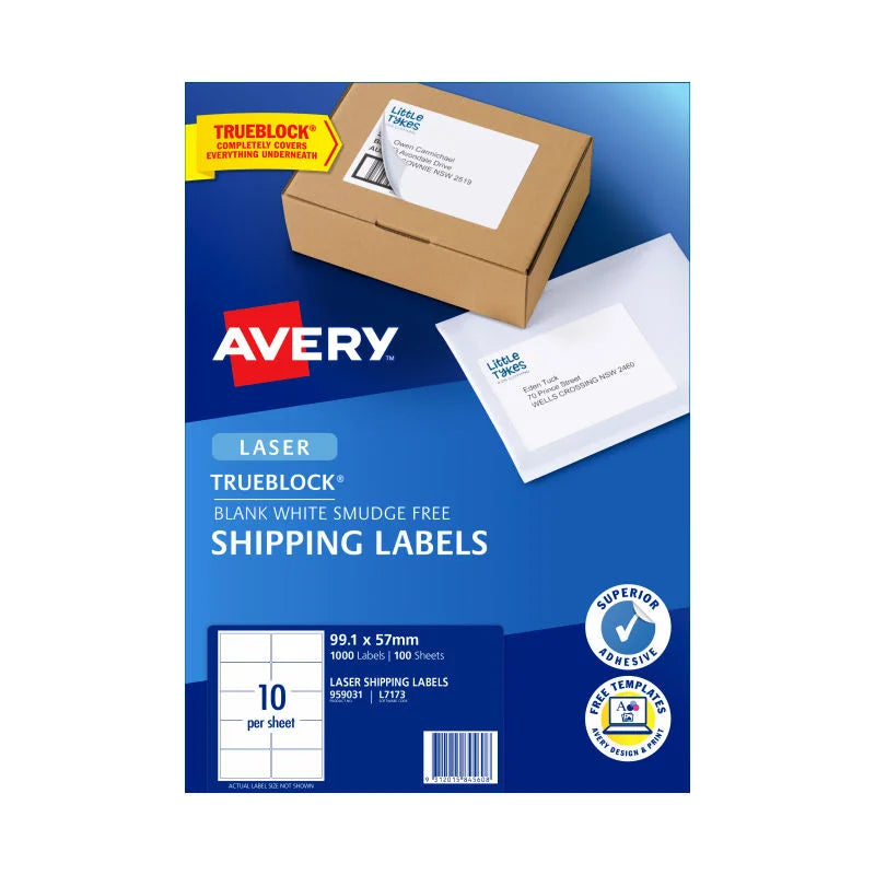 AVERY Laser Label L7173 10Up - Pack of 100