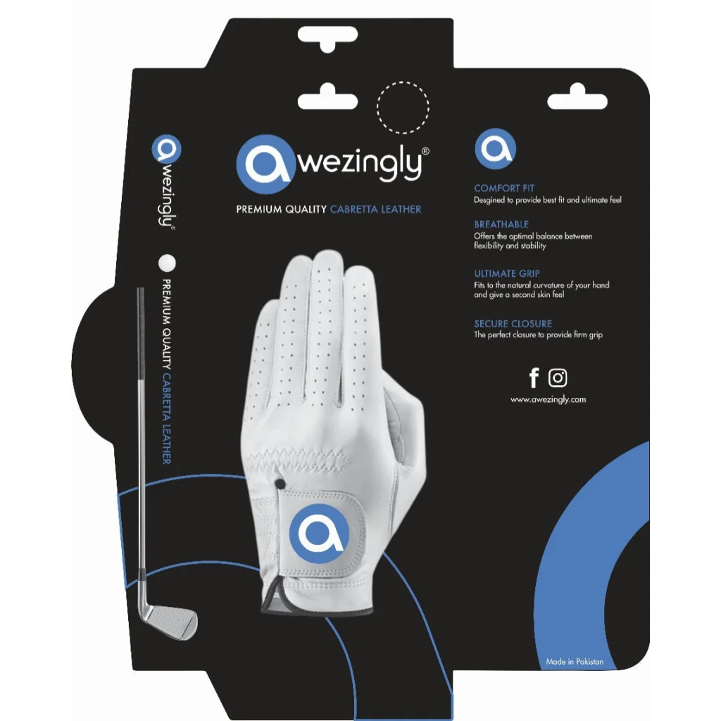 Awezingly Premium Quality Cabretta Leather Golf Glove