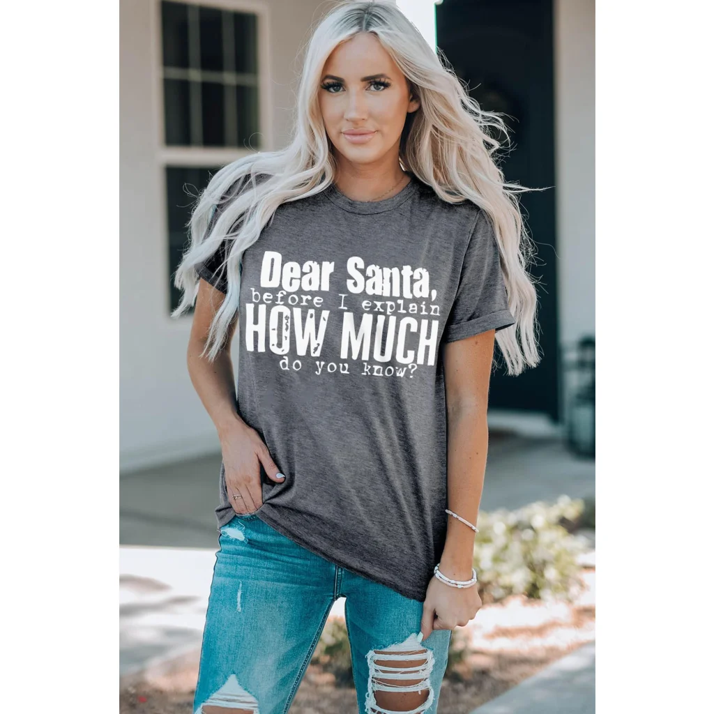 Azura Exchange Christmas Funny Saying Print T-Shirt - 2XL
