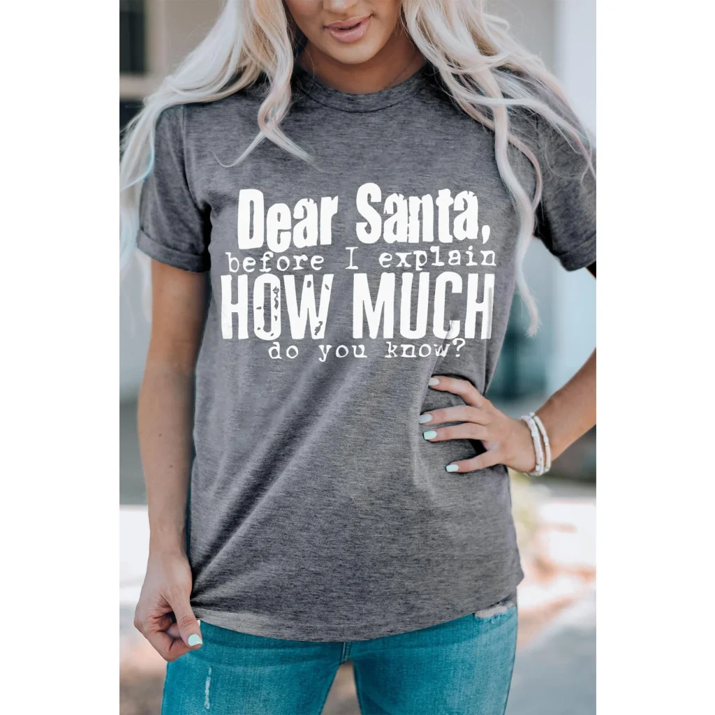 Azura Exchange Christmas Funny Saying Print T-Shirt - S