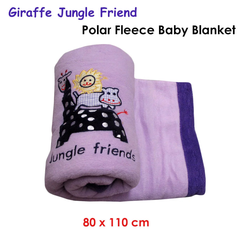 Baby Blanket Giraffe Jungle Friend Polar Fleece - 80 x 110