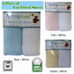 Baby Cot Cotton Fitted Sheet 2 Piece Blue & White - Home &