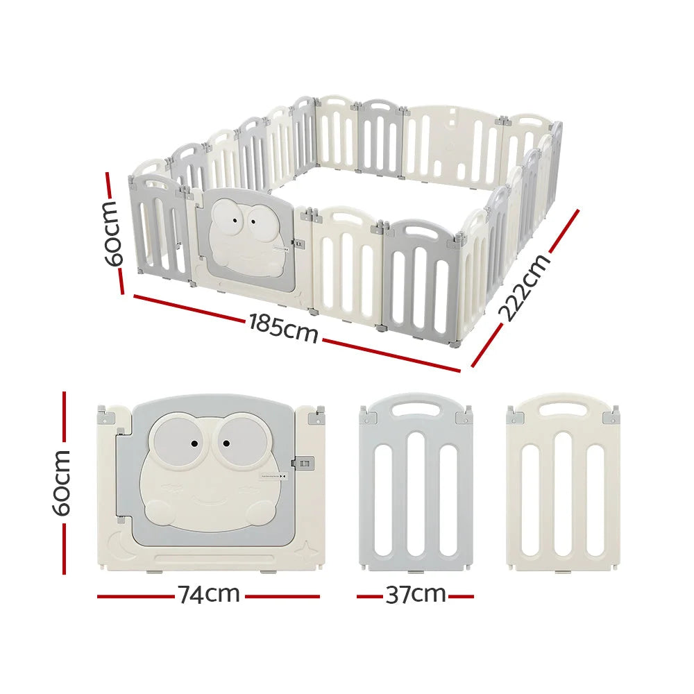 Baby Playpen 20 Panels Foldable Toddler Fence Safety