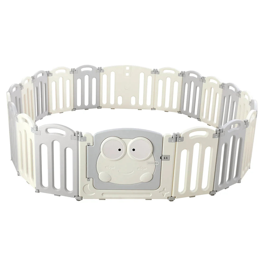 Baby playpen panels with foldable toddler fence safety play