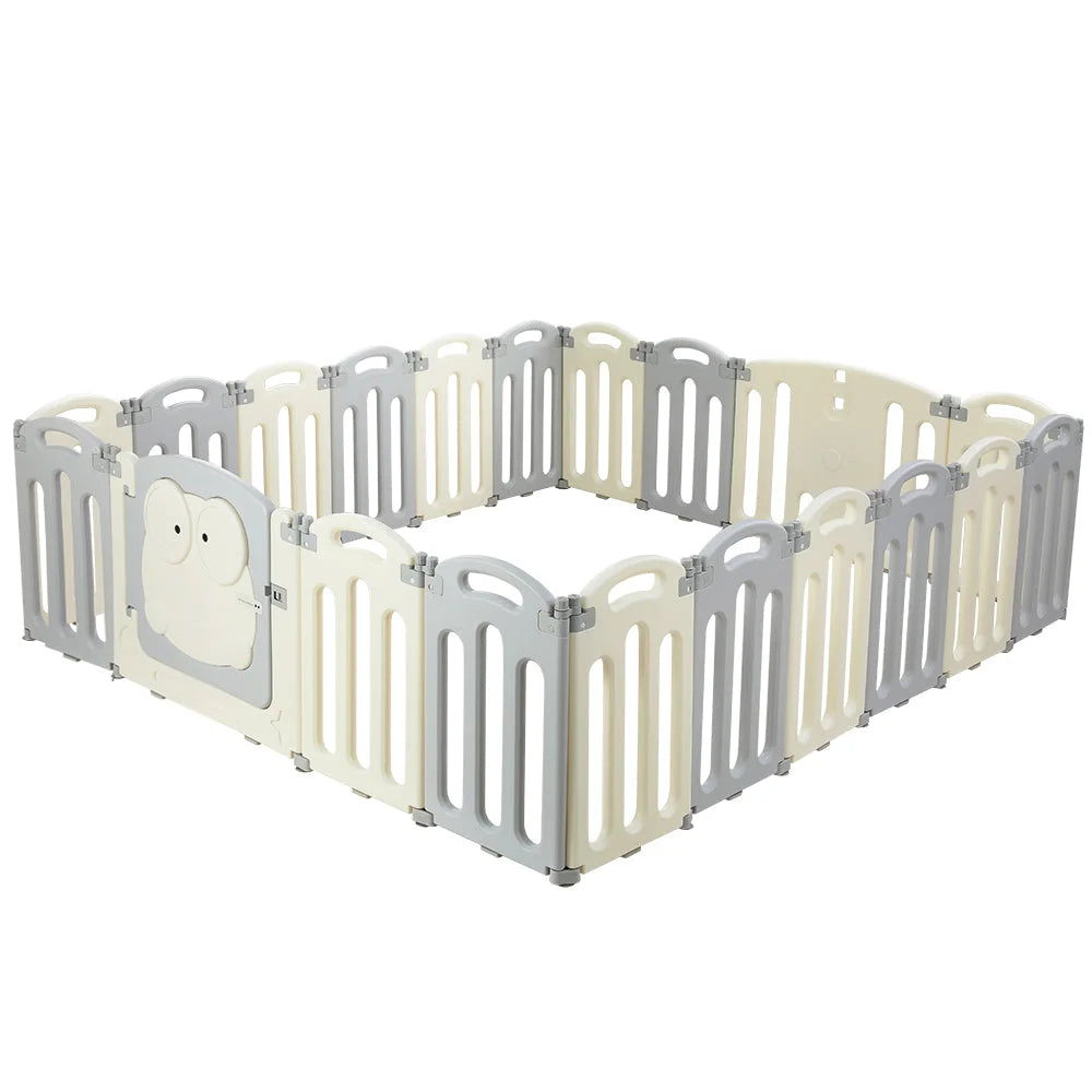 Baby playpen panels with foldable toddler fence safety