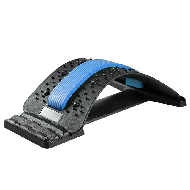 Back Pain Relief Device Lumbar Traction Stretcher - Black