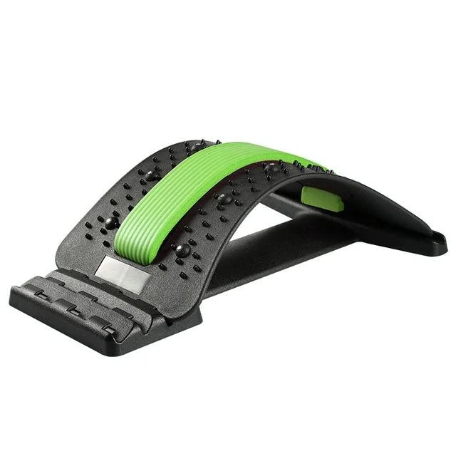 Back Pain Relief Device Lumbar Traction Stretcher - Black