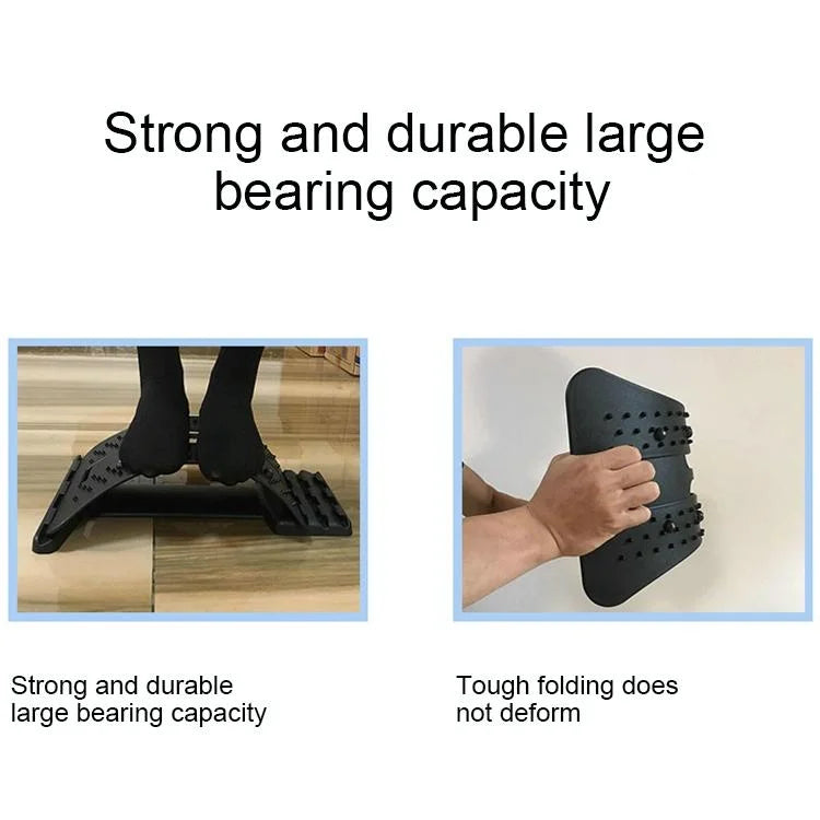 Back Pain Relief Device Lumbar Traction Stretcher - Black