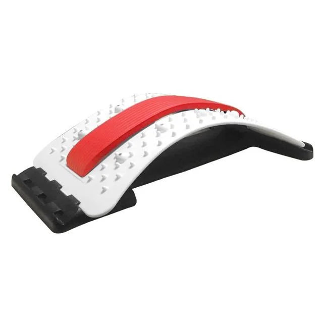 Back Pain Relief Device Lumbar Traction Stretcher - Red