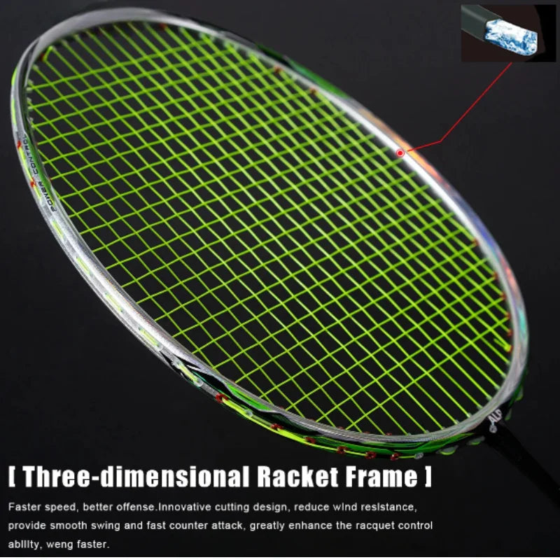 Badminton Racket T800 Carbon Fiber - 72g - Sports & Fitness