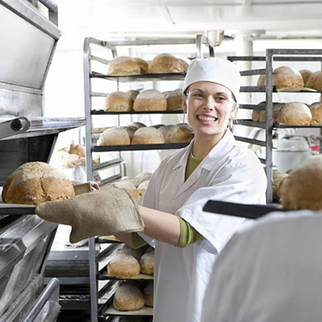 Bakery Trolley Set of 2 Premium 7 Tier Stainless Steel Gastronorm Trolley Suits GN 1/1 Pans with Working Surface