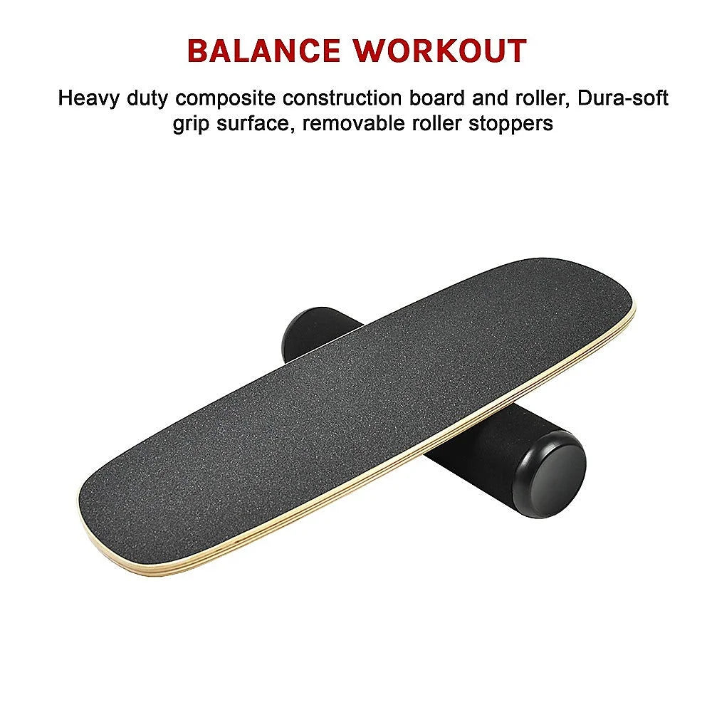 Balance Board Trainer with Adjustable Stopper Wobble Roller