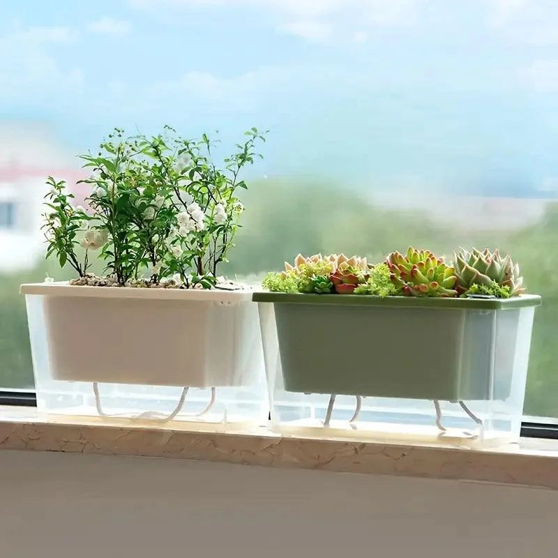 Balcony Vegetable Pot Planter Lazy Self Priming Flower Pot