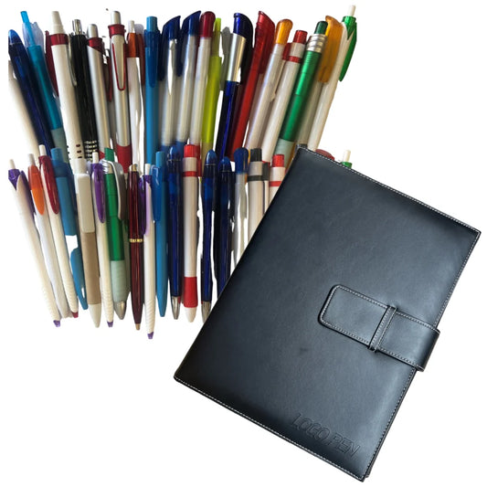 Ball Point Pen + Pens Holder Folder Gift for School Office
