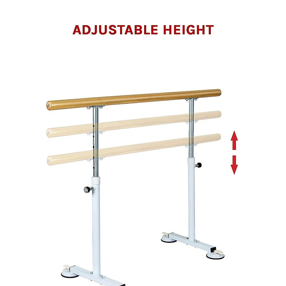 Ballet Bar Wooden Portable Stretch Barre Dance Bar 1.5M