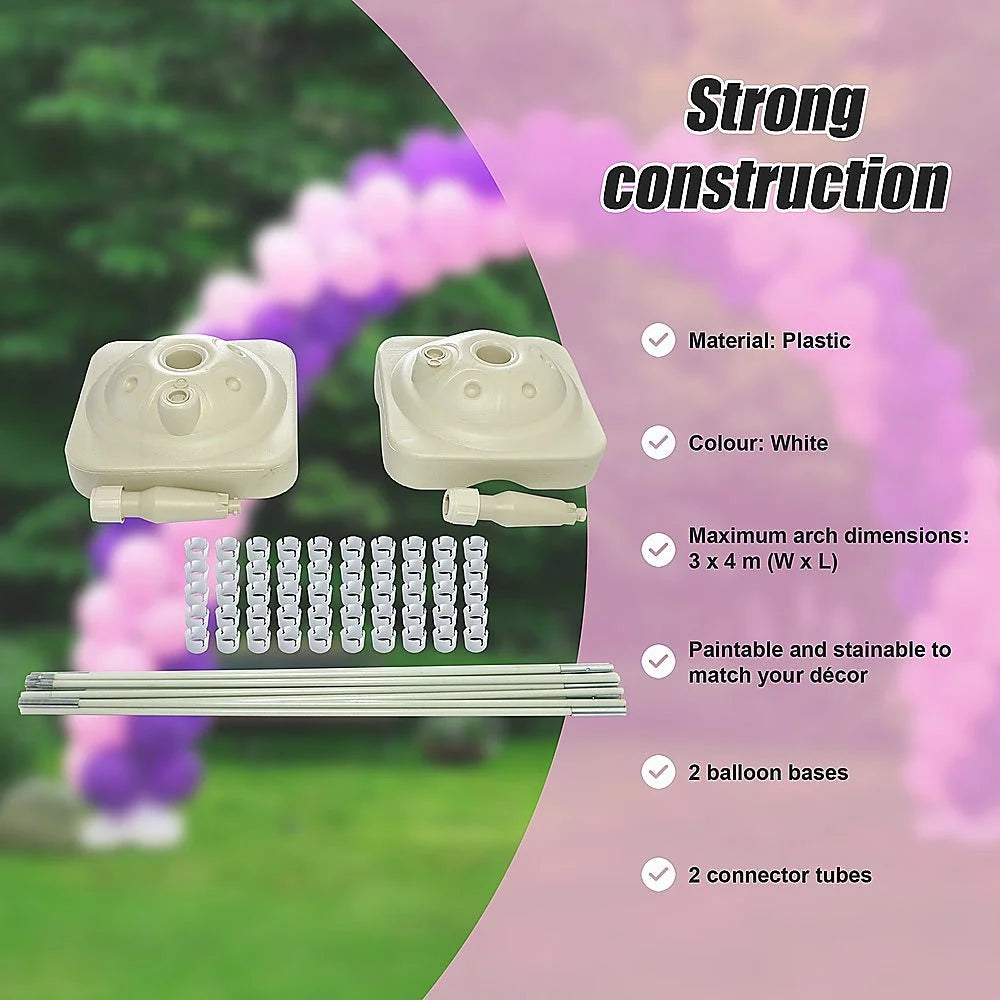Balloon Arch Column Kit 3x4m Full Set Floor Base Stand