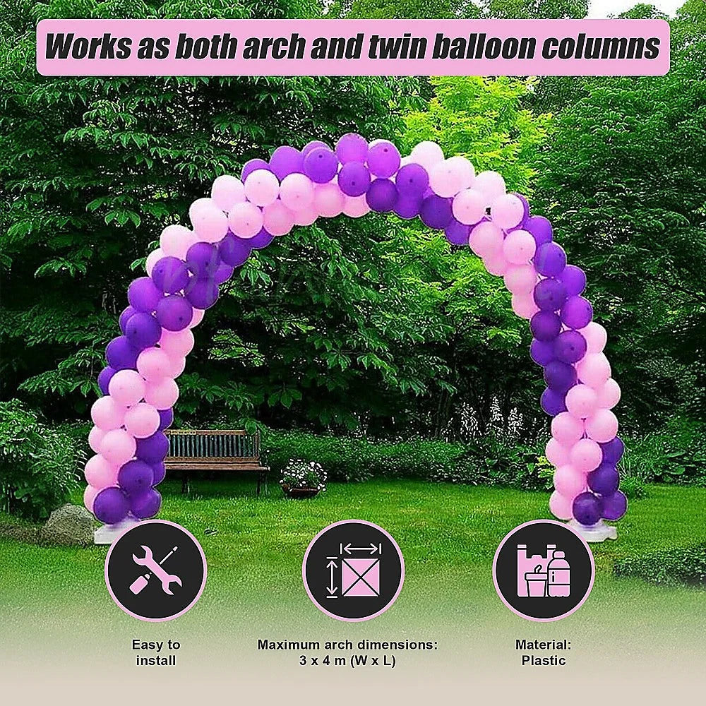Balloon Arch Column Kit 3x4m Full Set Floor Base Stand