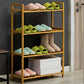 Bamboo bookshelf in a room setting