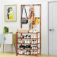 Storage rack with garage shelving and cross braces