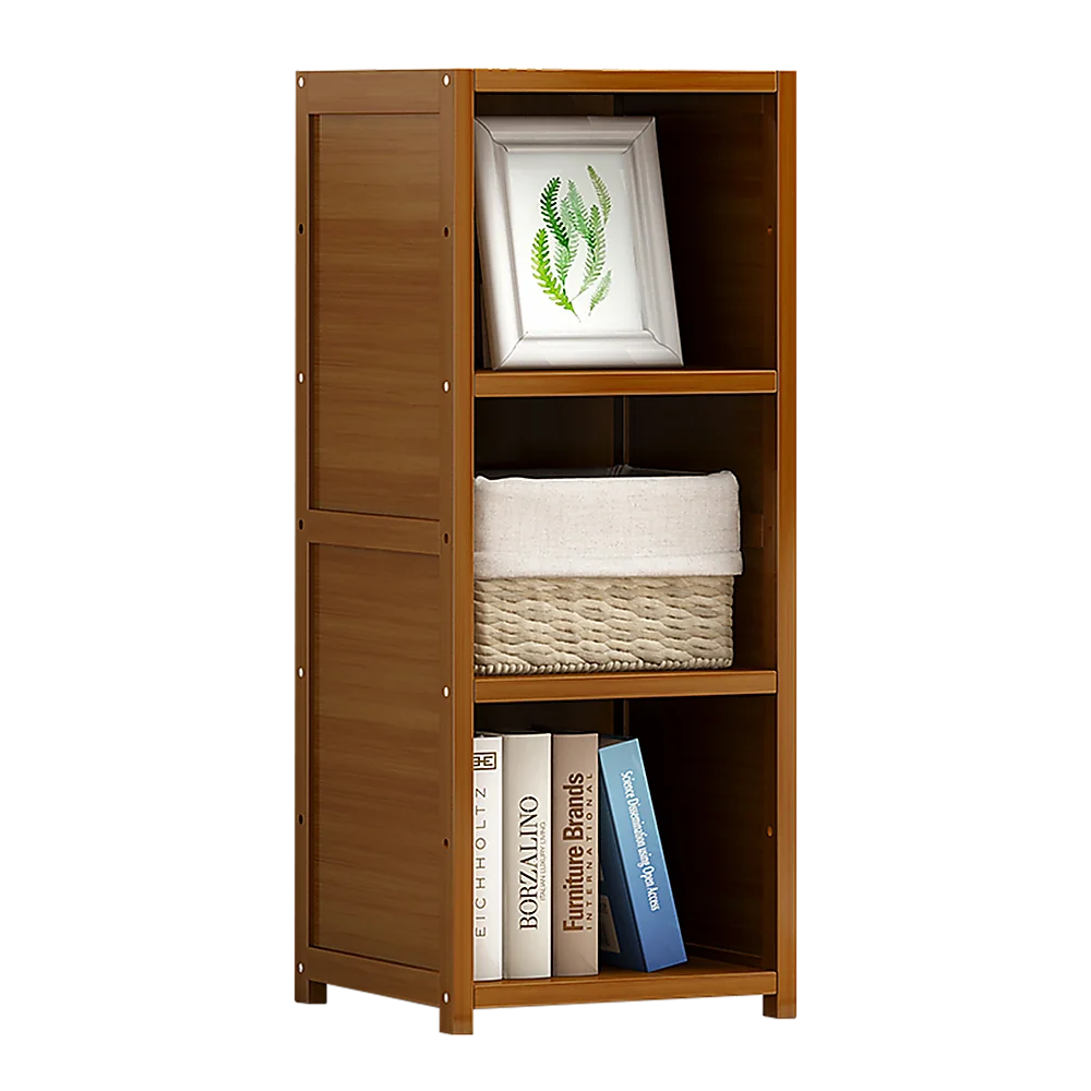 Bamboo Adjustable Shelf Bookcase Display Storage Rack Stand