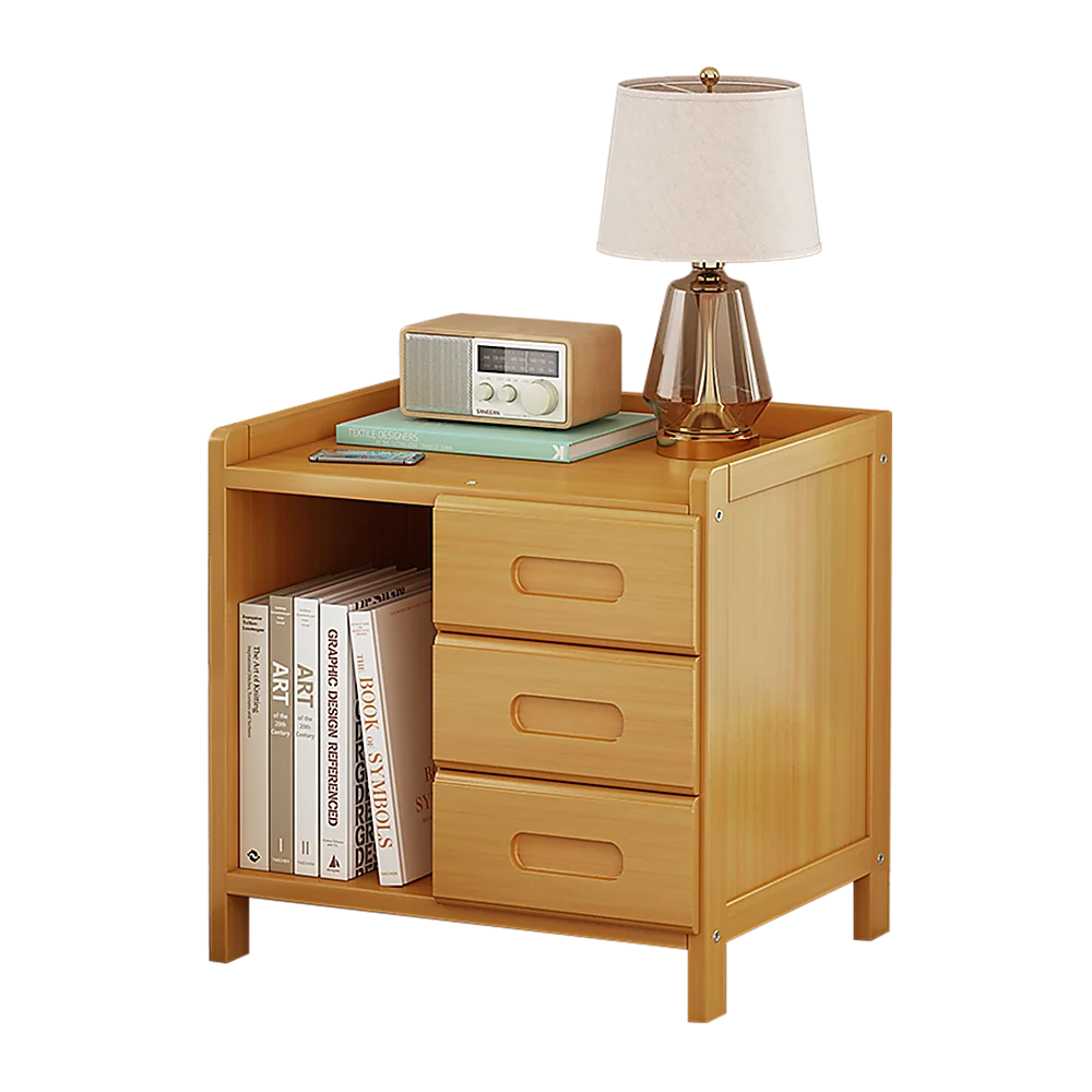 Bamboo Bedside Table Nightstand Storage Bedroom Sofa Side