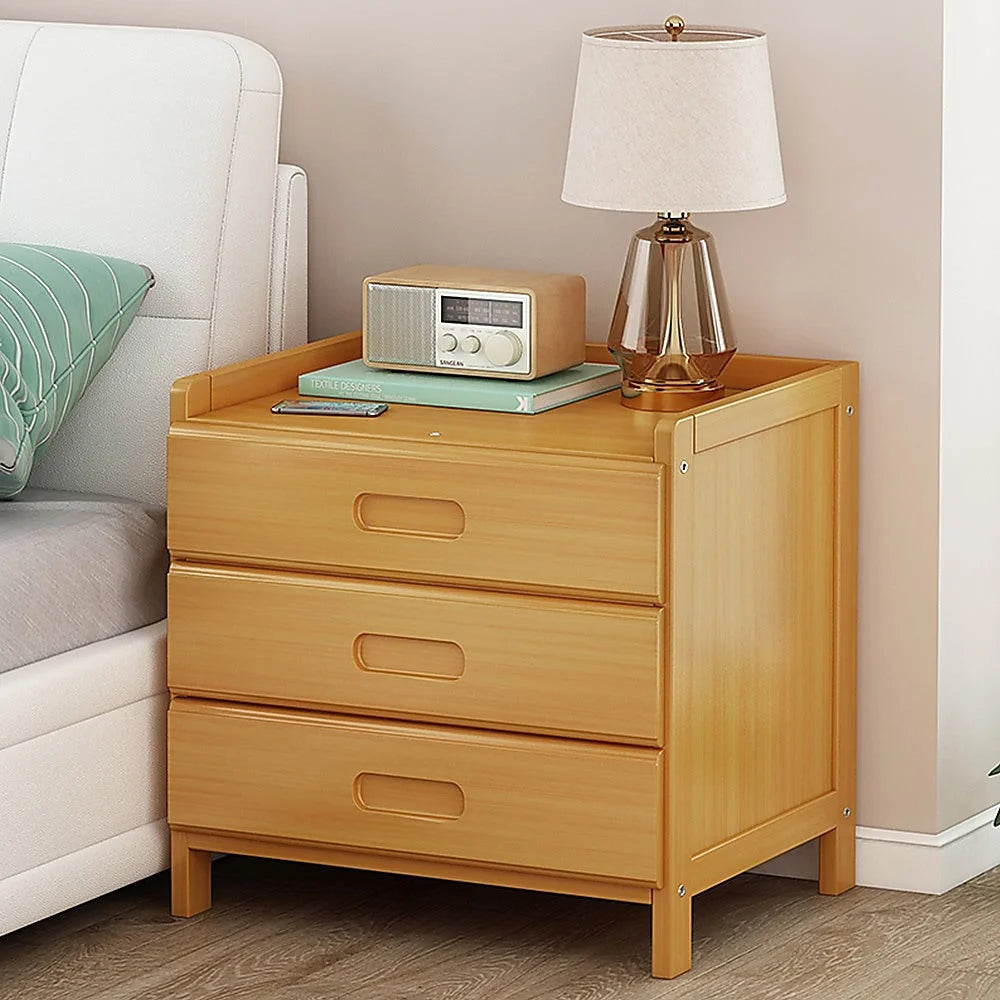 Bamboo Bedside Table Nightstand Storage for Bedroom Sofa