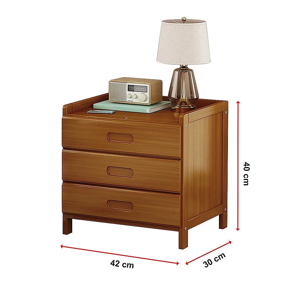 Bamboo Bedside Table Nightstand Storage for Bedroom Sofa
