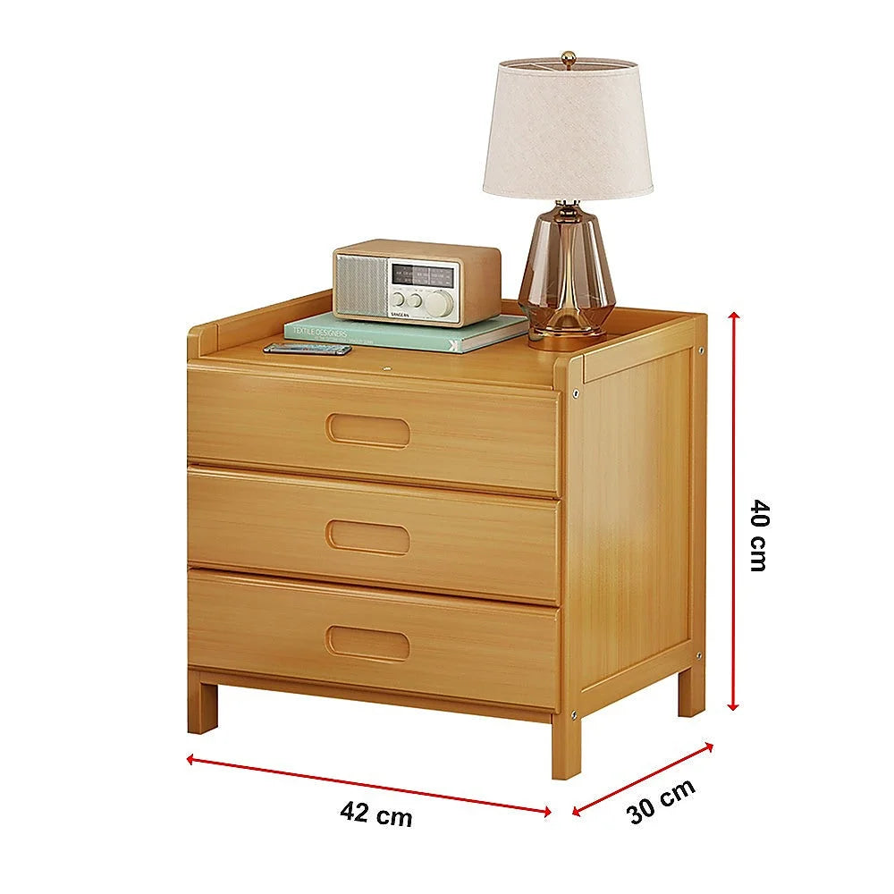 Bamboo Bedside Table Nightstand Storage for Bedroom Sofa