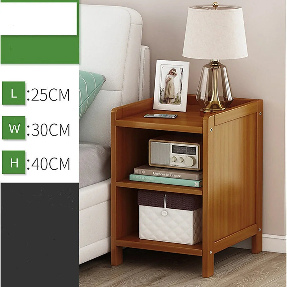 Bamboo Bedside Table Nightstand Storage for Bedroom Sofa