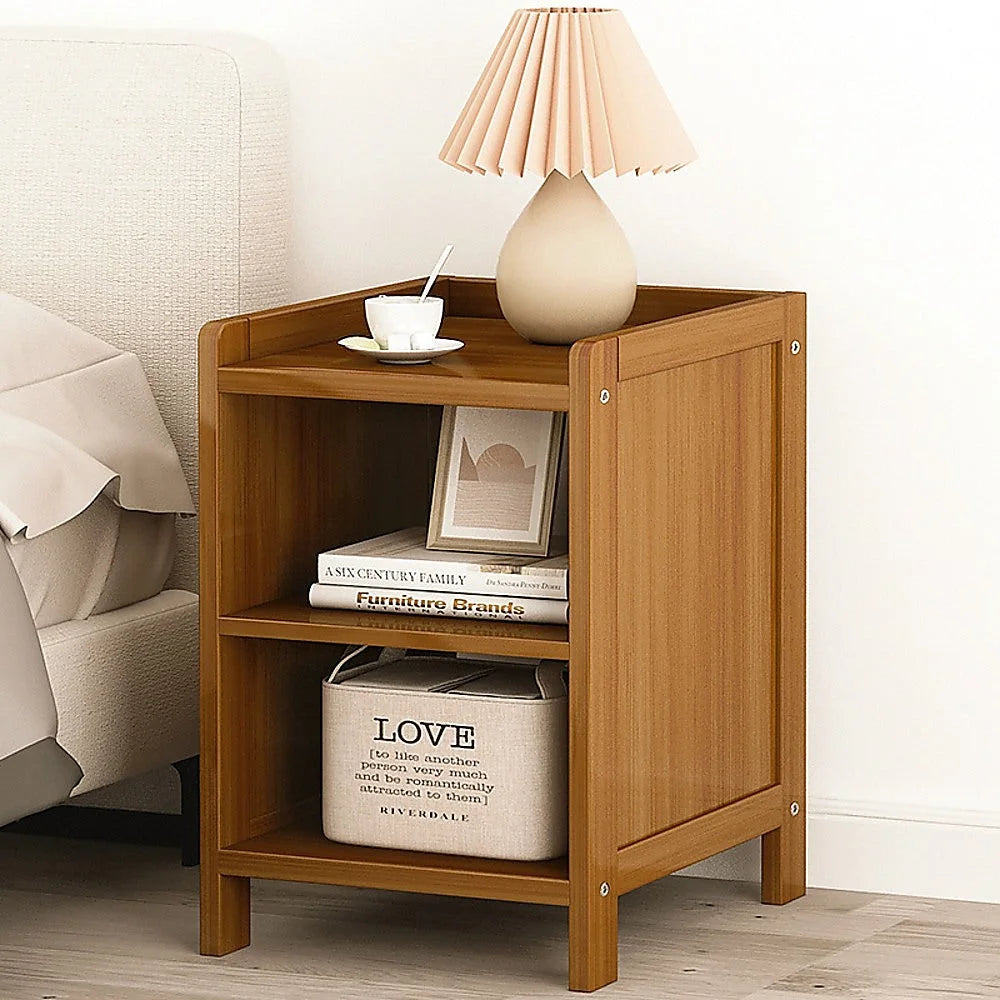 Bamboo Bedside Table Nightstand Storage for Bedroom Sofa
