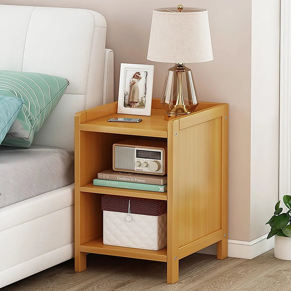 Bamboo Bedside Table Nightstand Storage for Bedroom Sofa