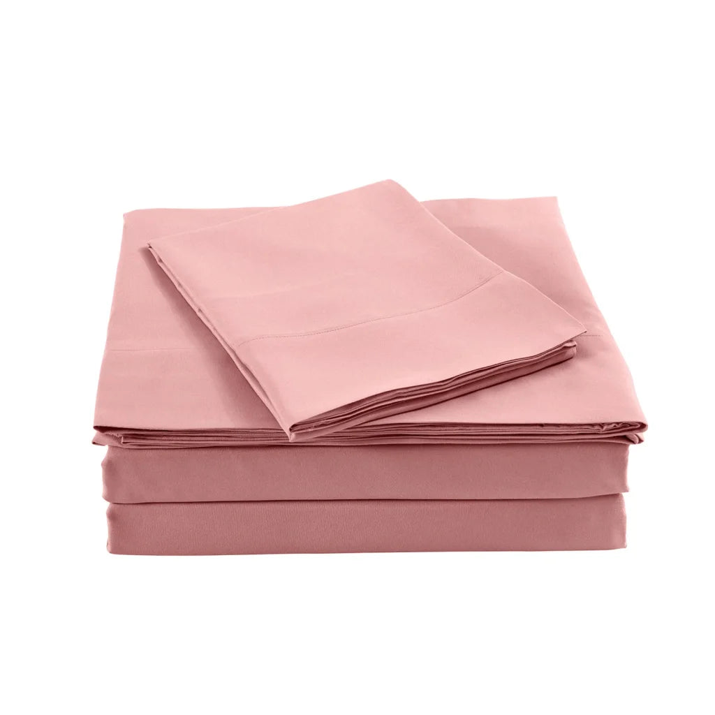 Bamboo Blended Sheet Set Blush - King Royal Comfort