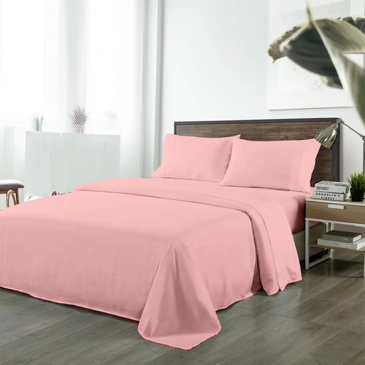 Bamboo Blended Sheet Set Blush - King Royal Comfort