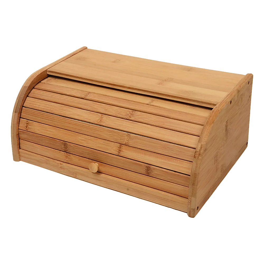 Bamboo Bread Bin Storage Box - Kitchen Loaf Pastry
