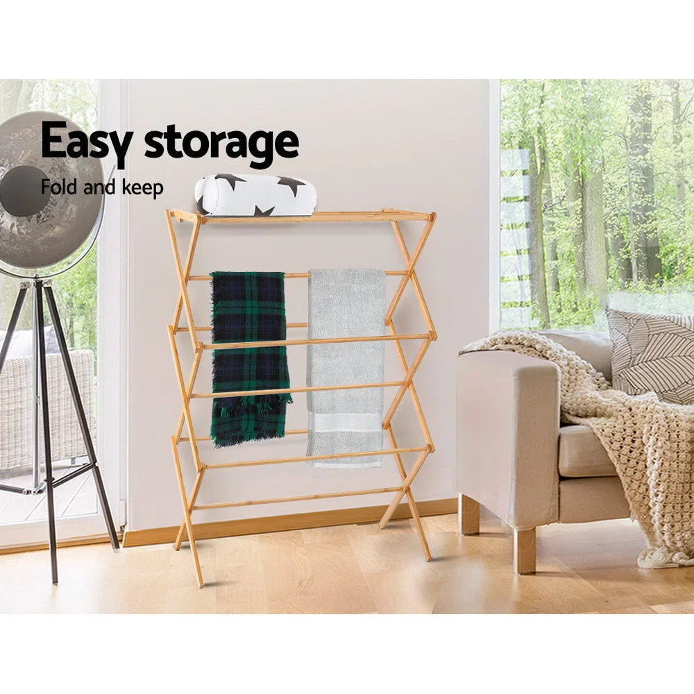 Towel rack with clothes dry foldable hanger bedroom