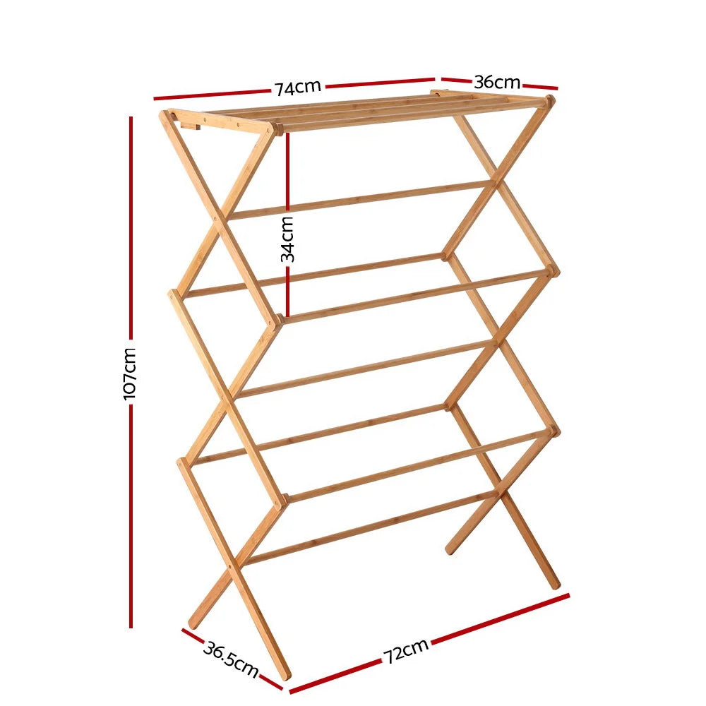 Towel rack with clothes dry foldable hanger